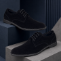 Pantofi barbati din piele naturala intoarsa - Model Negru103NVEL